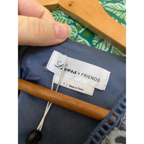 NWT Lovers + Friends | Blue Lace Mini Dress Fit n Flare Small - Picture 7 of 7